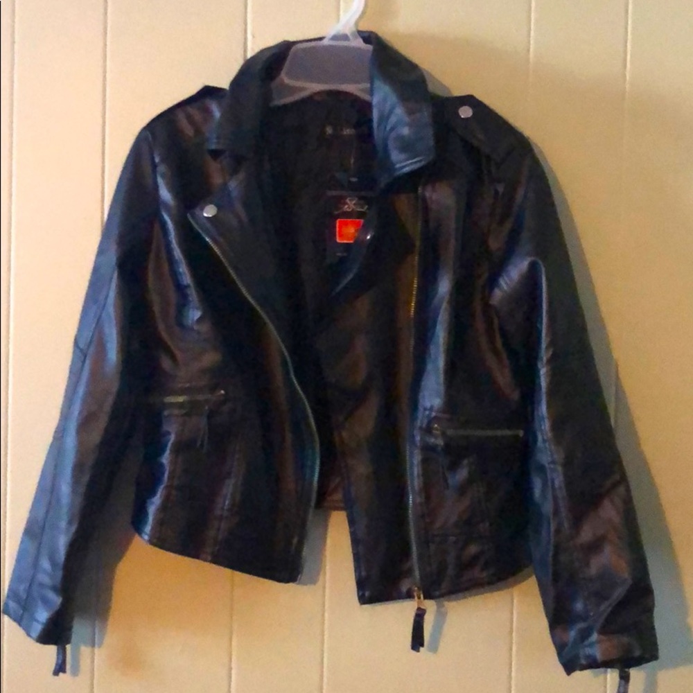 Black leather jacket